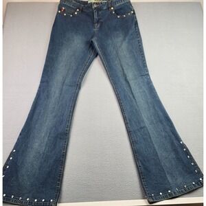 Vintage Mudd Jeans Y2K Studded Flare Women's Size 11 Low Rise Bell Bottom Rhines